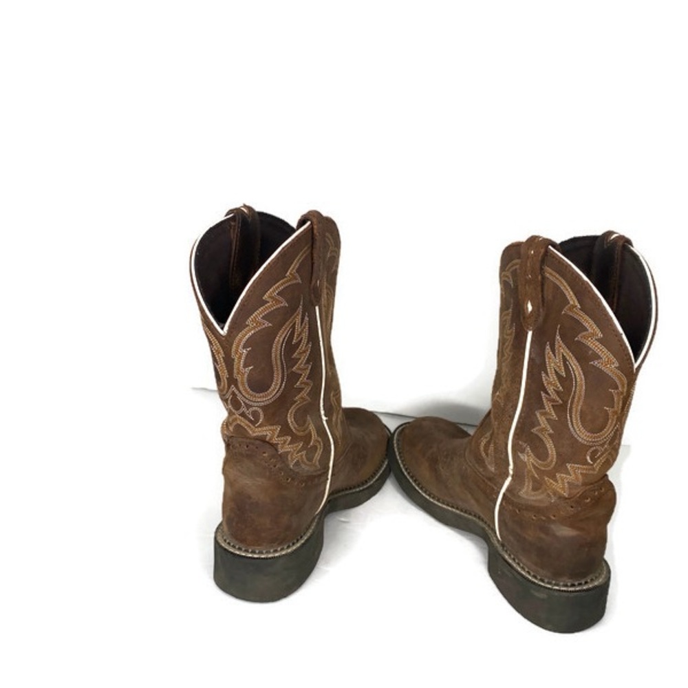 Justin INJI 11' Western Boots Aged Bark Women's Size 7 - Picture 6 of 7